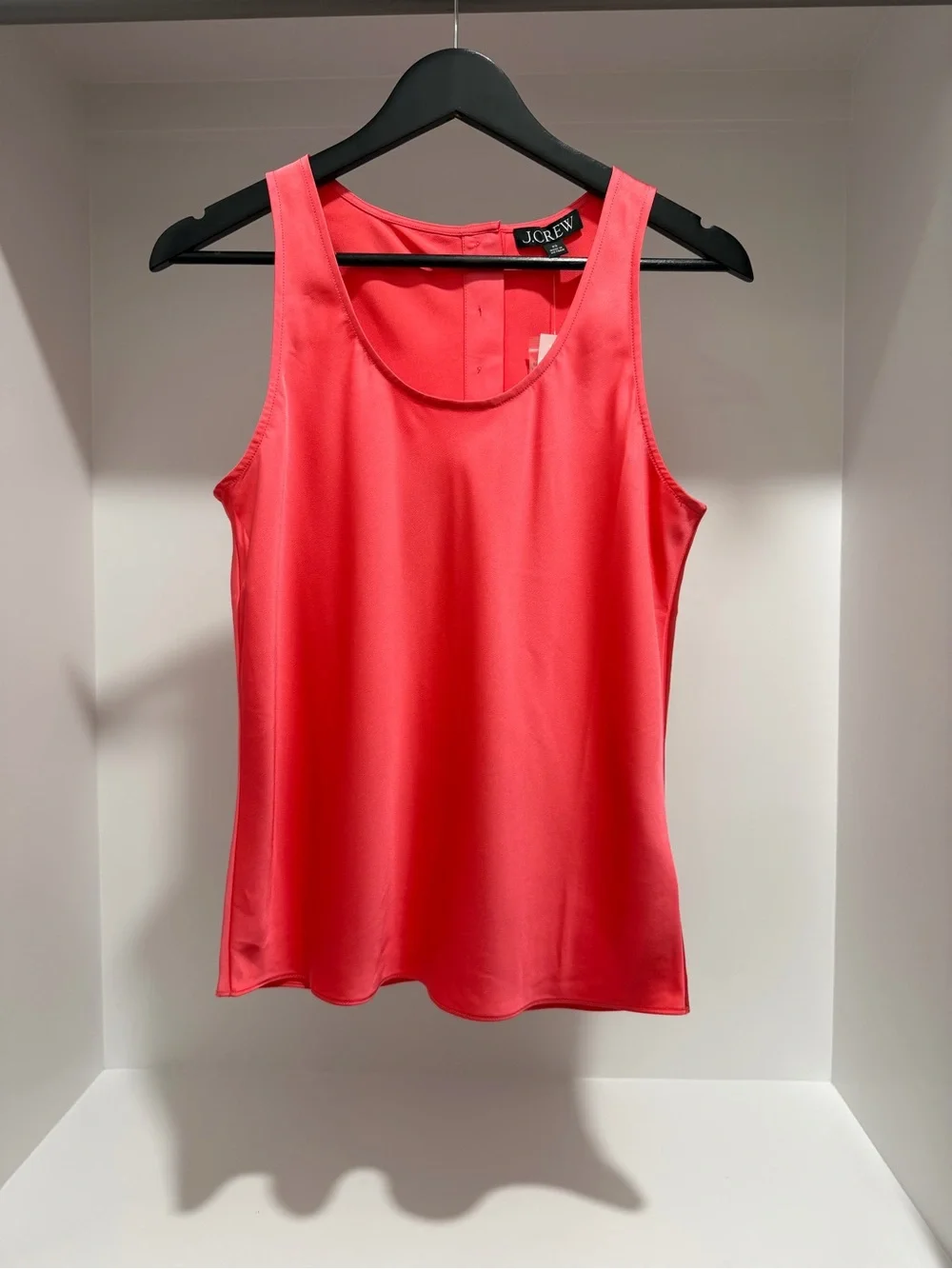 NEW J. Crew Sleeveless shell top in everyday crepe BP574 Brilliant Papaya XS $80